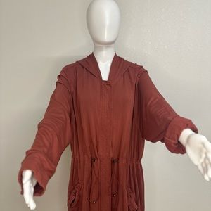 Torrid Jacket Womens 3X Brick Red Long Sleeve Full Zip Hooded Sweatshirt